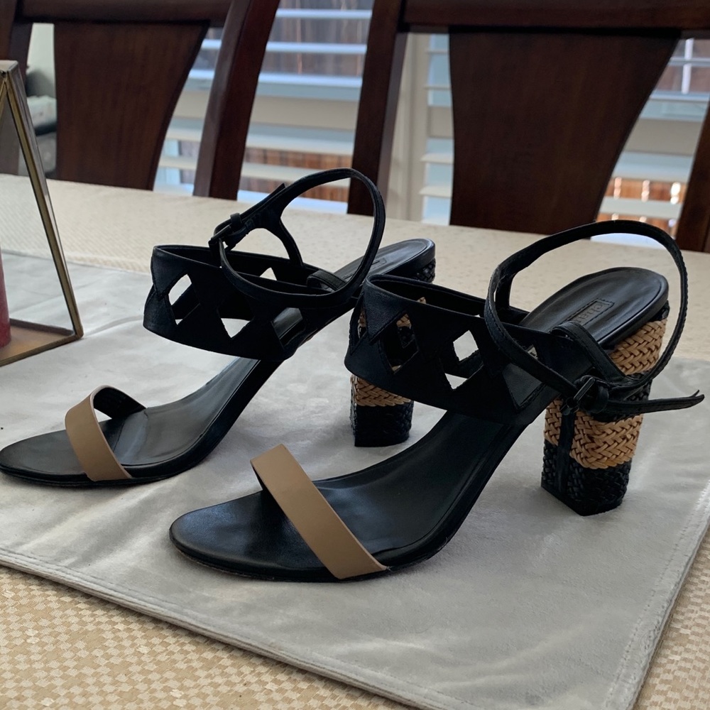 Charles David leather cutout heel